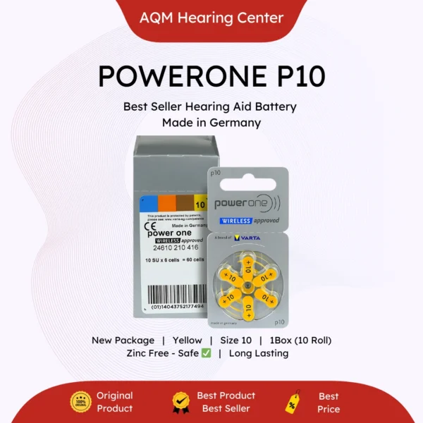 Baterai Alat Bantu Dengar Powerone P10