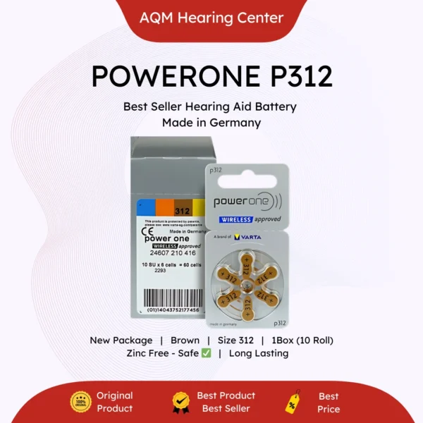 Baterai Alat Bantu Dengar Powerone P312