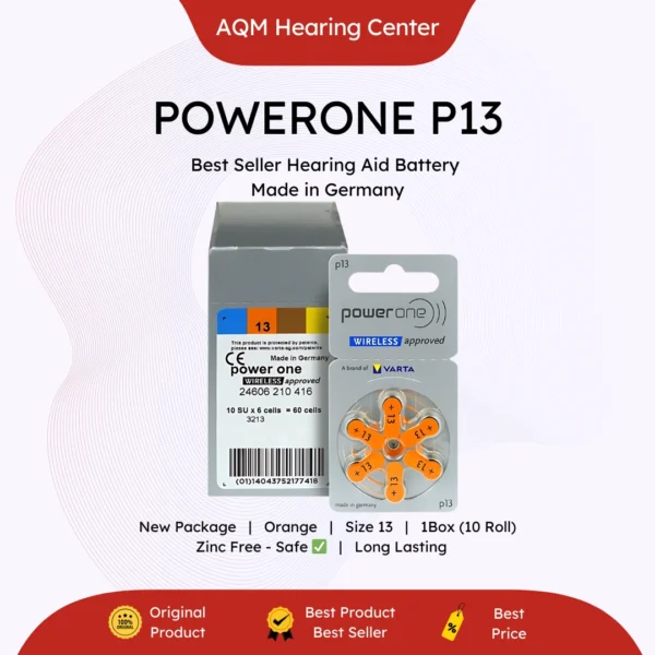 Baterai Alat Bantu Dengar Powerone P13
