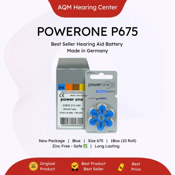 Baterai Alat Bantu Dengar Powerone P675